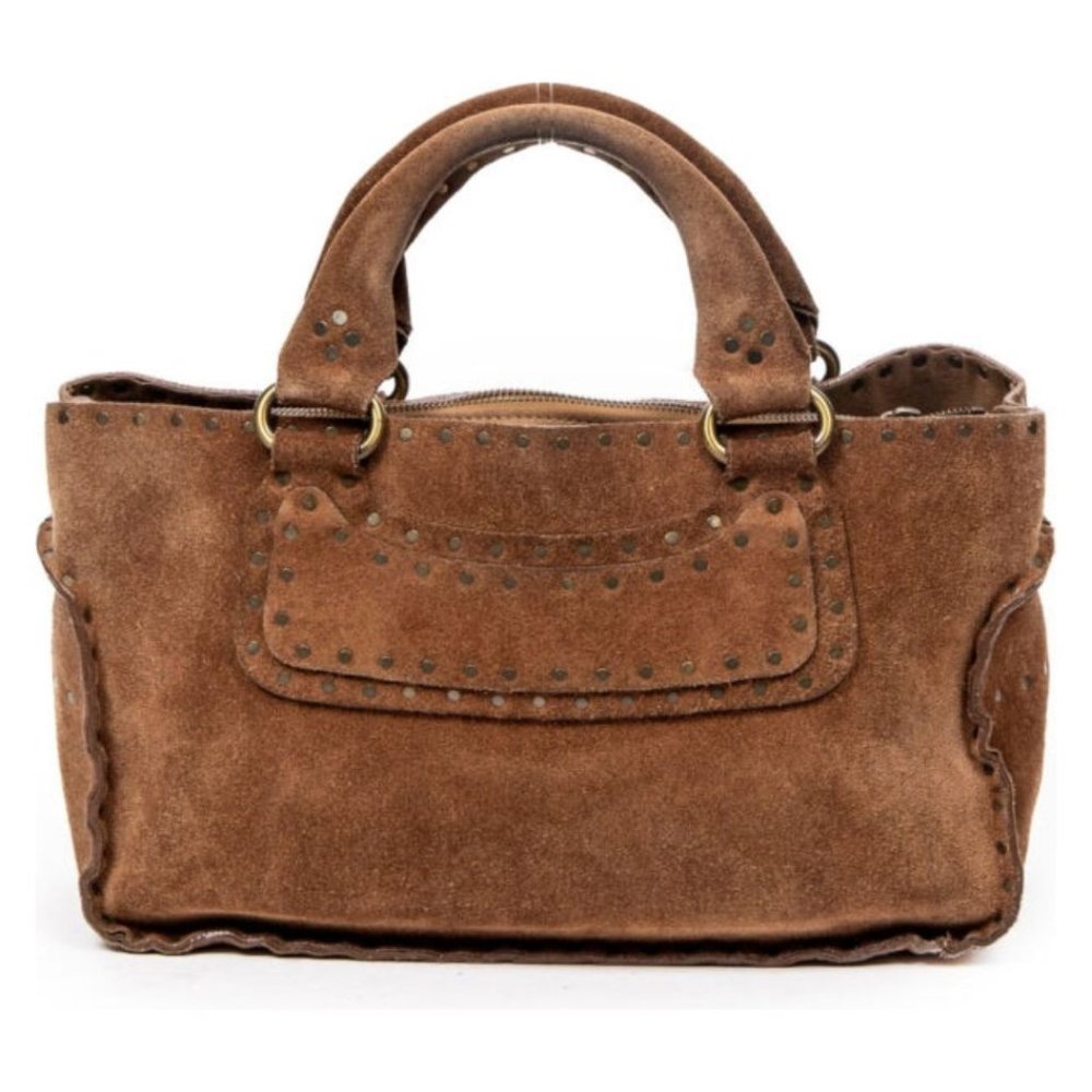 Pre-Loved Celine Brown Suede Leather Purse - Picture 2 of 10